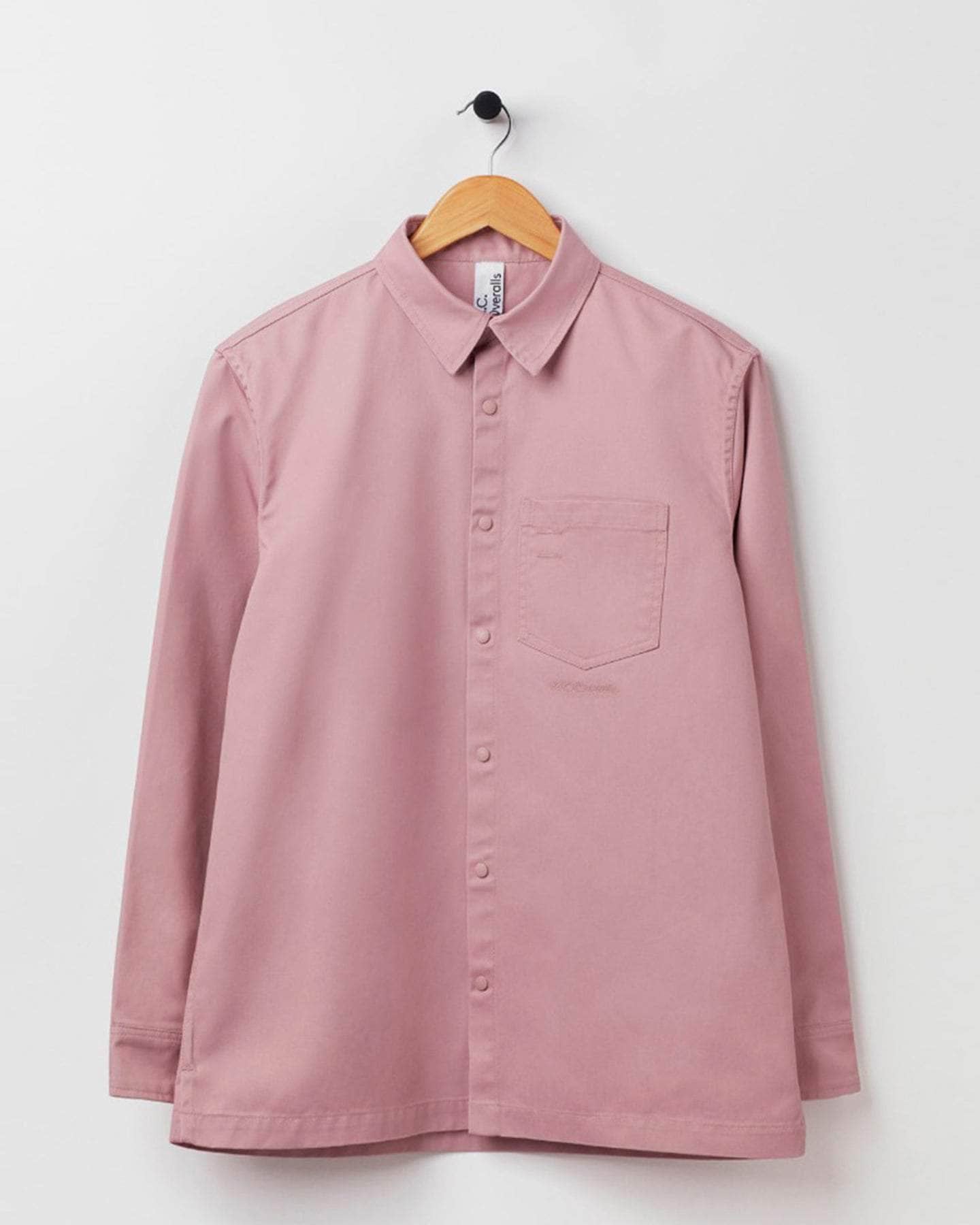 Relaxed Snap Button Shirt Dusty Pink