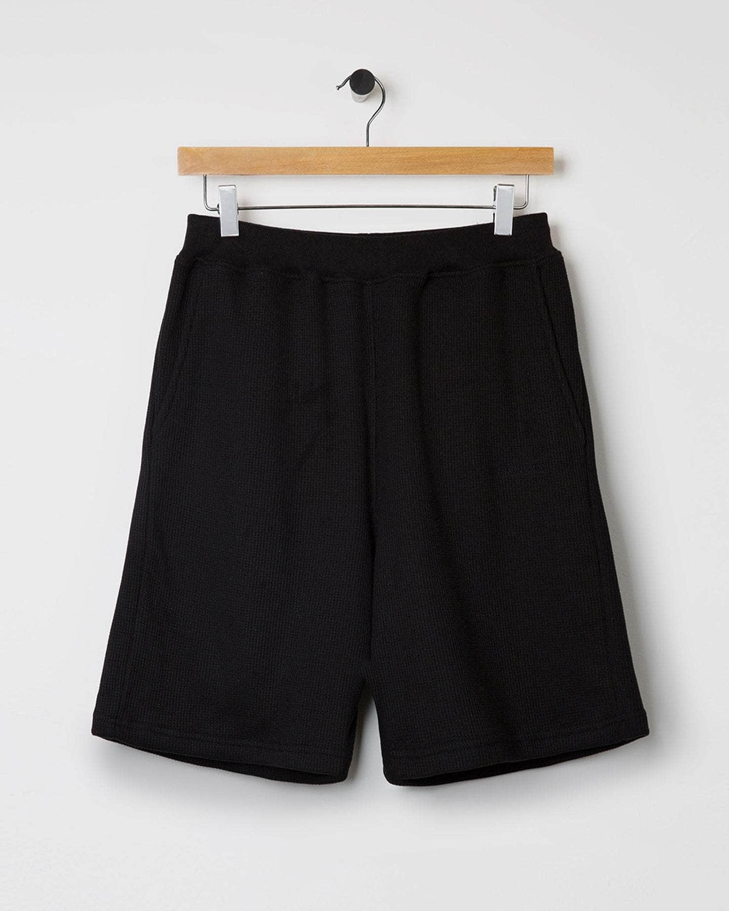 Double Waffle Jersey Shorts Black