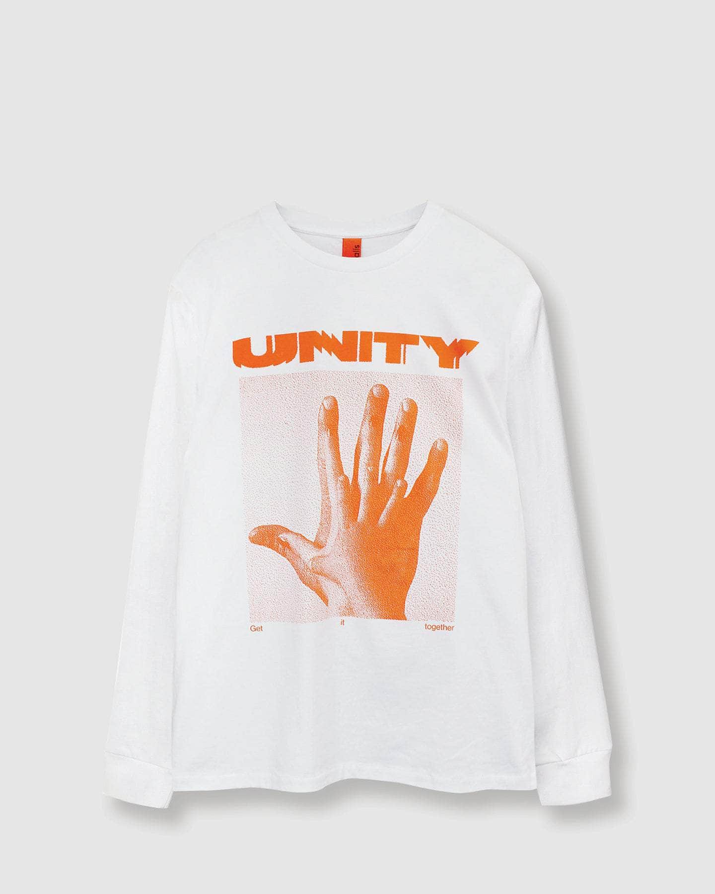 Unity Hand L/S T-Shirt White