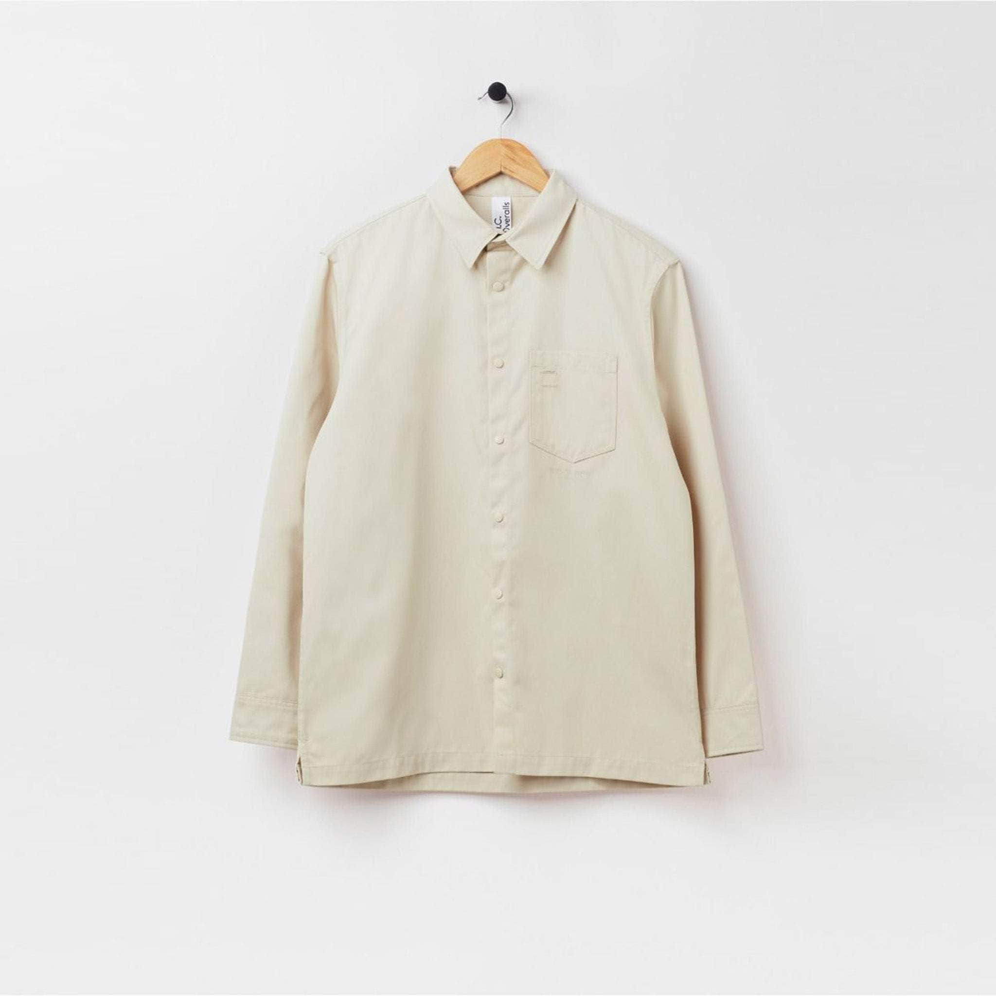 Relaxed Snap Button Shirt Oatmeal