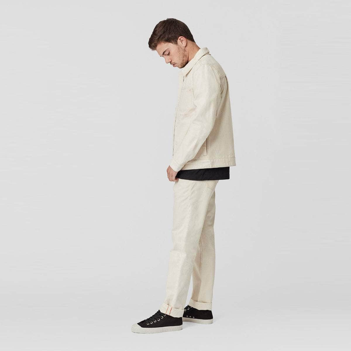 Slim Leg Denim Jeans Oatmeal