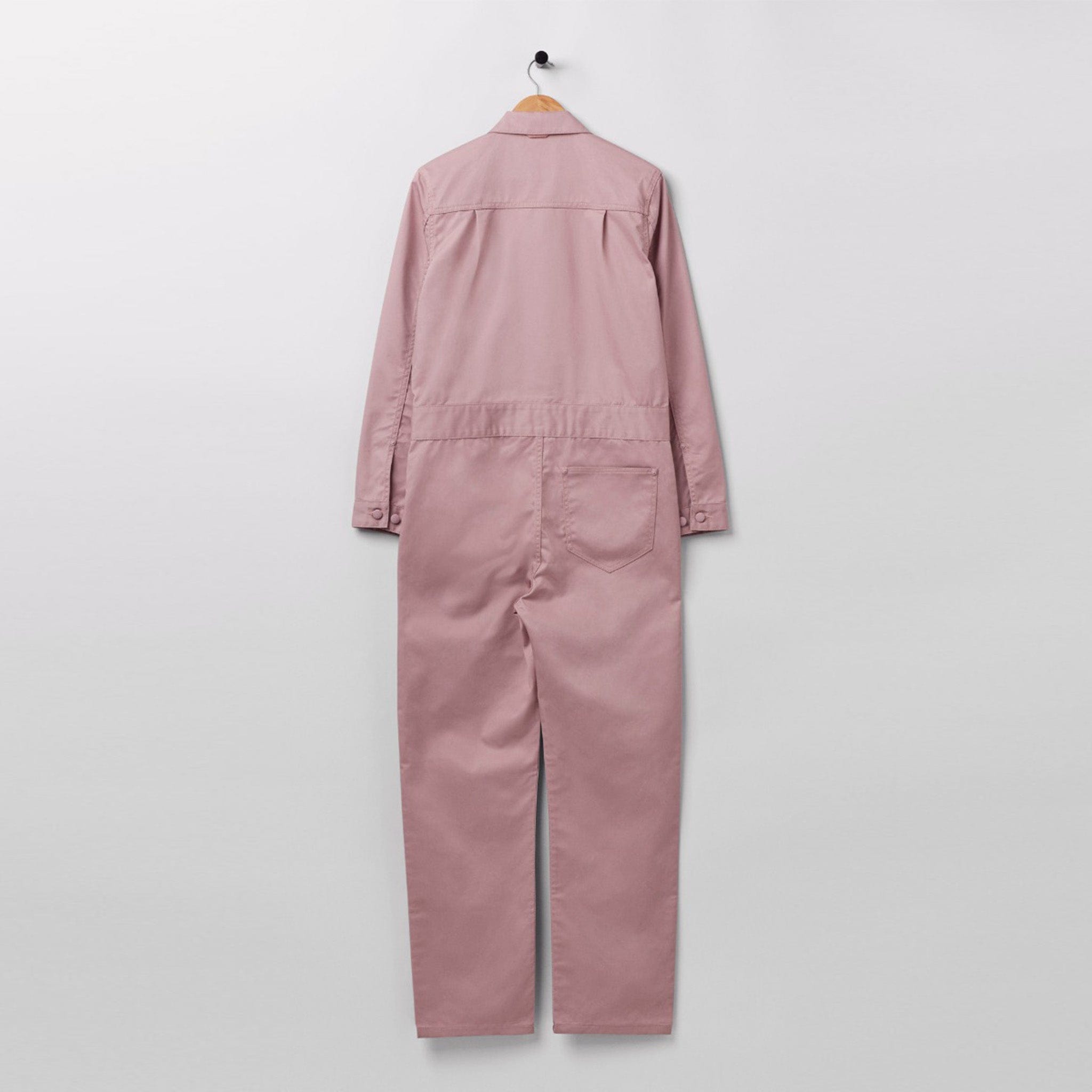 Collared Zip Overall Dusty Pink